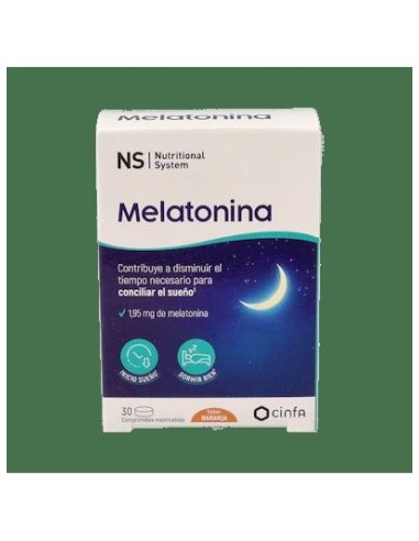 Ns Melatonina 1,95 Mg Sabor Naranja, 30 Comprimidos
