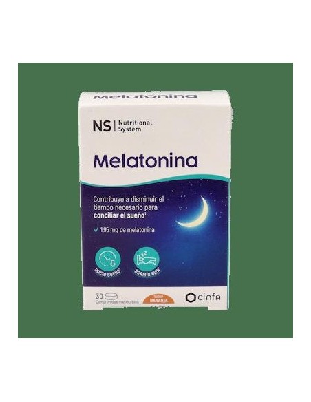 Ns Melatonina 1,95 Mg Sabor Naranja, 30 Comprimidos