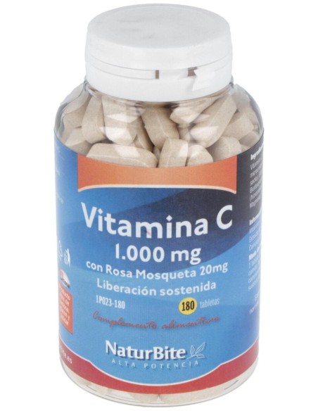 Naturbite Vitamina C Con Rosa Mosqueta 20Mg 180Caps