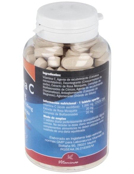 Naturbite Vitamina C Con Rosa Mosqueta 20Mg 180Caps