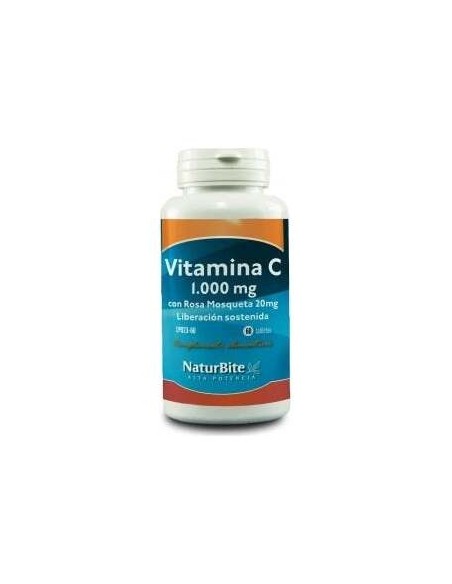 Naturbite Vitamina C 1000Mg Con Rosa Mosqueta 20Mg 60 Tabletas