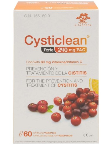 Cysticlean Forte 240 Mg, 60 Cápsulas