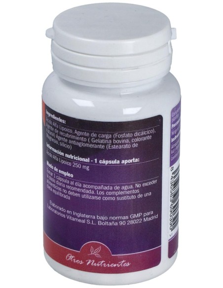 Naturbite Acido Alfa Lipoico 250Mg 60Caps