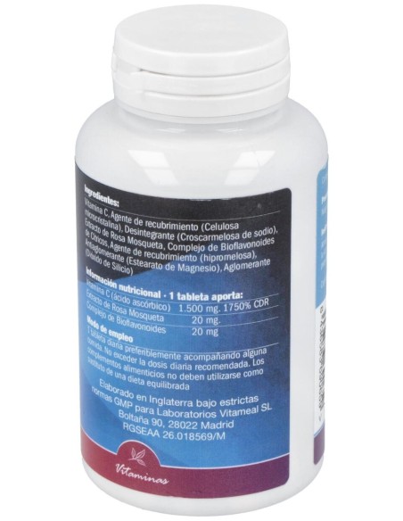 Vitamina C 1500Mg. Con Rosa Mosqueta Lib.S 90Comp.