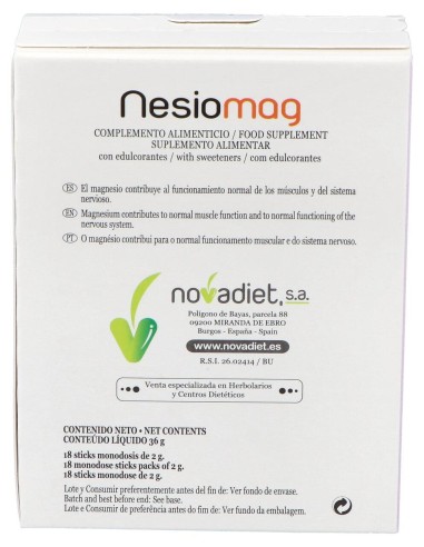 Novadiet Nesiomag 18 Sticks