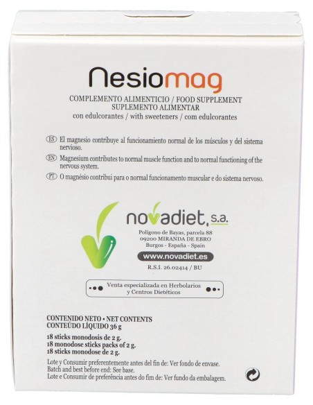 Novadiet Nesiomag 18 Sticks