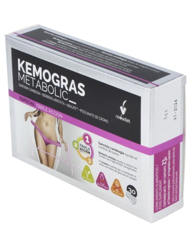 Novadiet Kemogras Metabolic 30 Cápsulas Vegetales