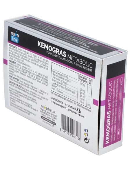 Novadiet Kemogras Metabolic 30 Cápsulas Vegetales