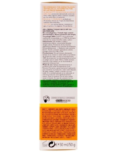 La Roche-Posay Anthelios Xl Spf 50+ Gel Crema Toque Seco, 50 Ml