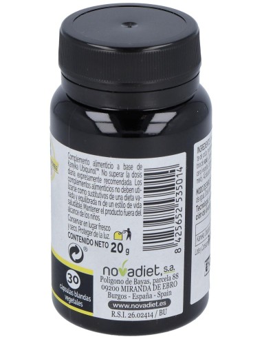 Novadiet Ubiquinol 100 Mg 30 Cápsulas Vegetales