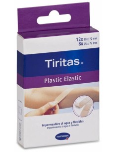 Tiritas Plastic Apósito Adhesivo Elastic Surtido, 20 Uds