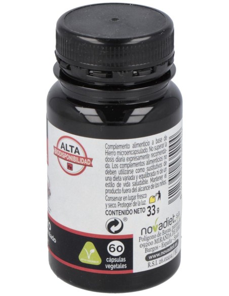 Novadiet Hierro Microencapsulado 60 Cápsulas Vegetales