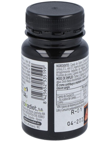 Novadiet Canela De Ceylan 30 Cápsulas Vegetales
