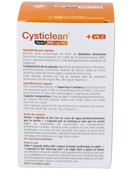 Cysticlean Forte 240 Mg, 30 Cápsulas