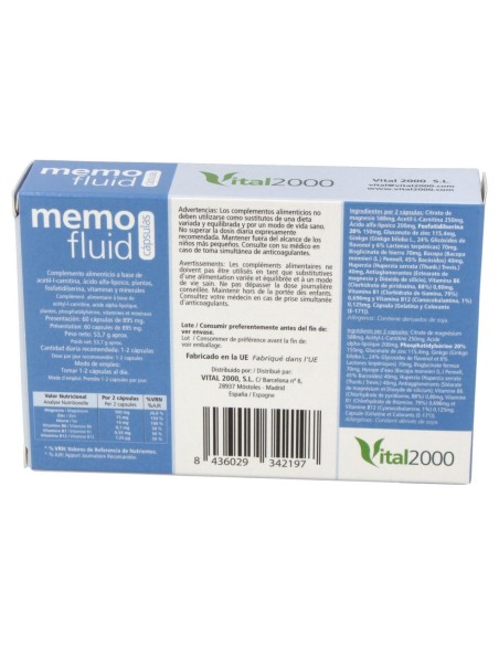 Vital2000 Memofluid 60Caps