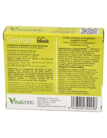 Vital 2000 Slimform Block 45Caps