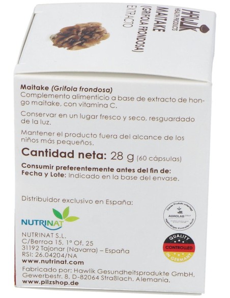 Hawlik Maitake Grifola Frondosa Extracto Puro 60Caps