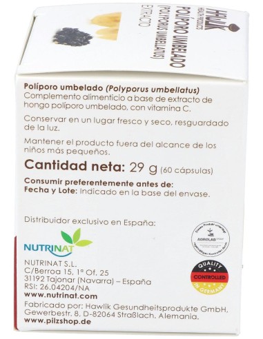 Poliporo Umbelado Extracto Puro 60Vcaps.