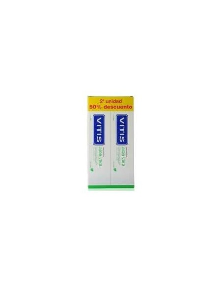 Duplo Vitis Pasta Dentífrica Aloe Vera Sabor Menta, 2 Unidades
