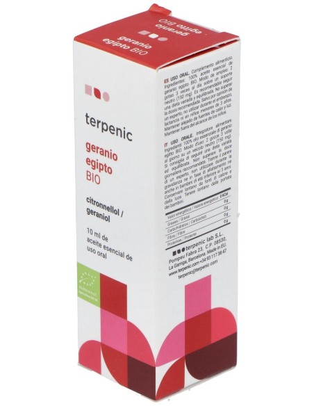Geranio Aceite Esencial Alimentario Bio 10Ml.