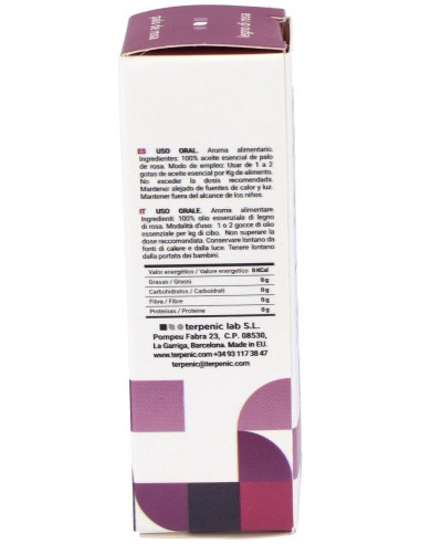 Palo De Rosa Aceite Esencial Alimentario 10Ml.