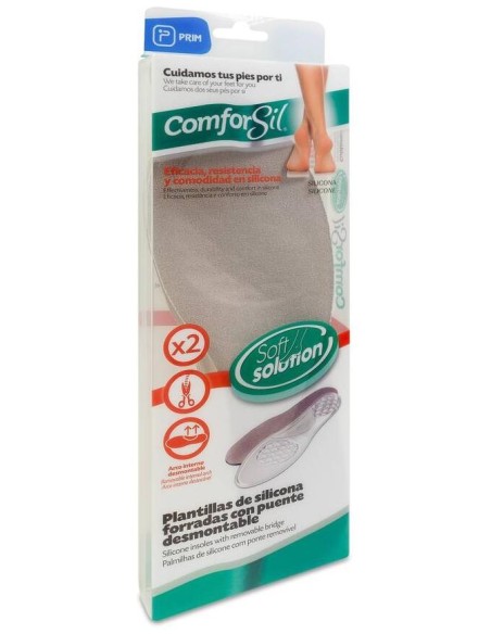 Comforsil Plantillas Forradas Puente Desmontable Talla L, 1 Par