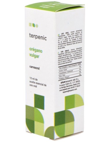 Oregano Vulgar Aceite Esencial Alimentario 10Ml.