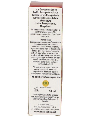 Equisalud Cosmoetica Misol Arnica Loción Reconfortante 31Ml