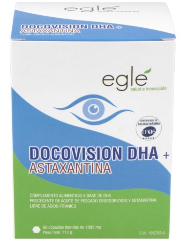 Eglé Docovision Dha + Astaxantina 60Caps