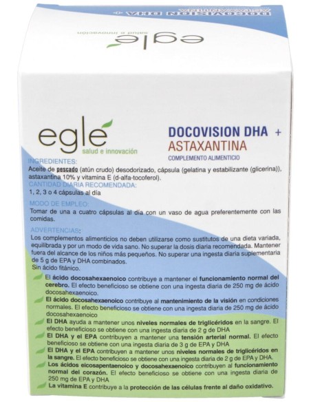 Eglé Docovision Dha + Astaxantina 60Caps
