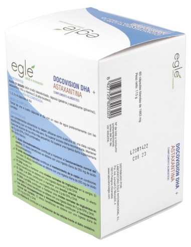 Eglé Docovision Dha + Astaxantina 60Caps
