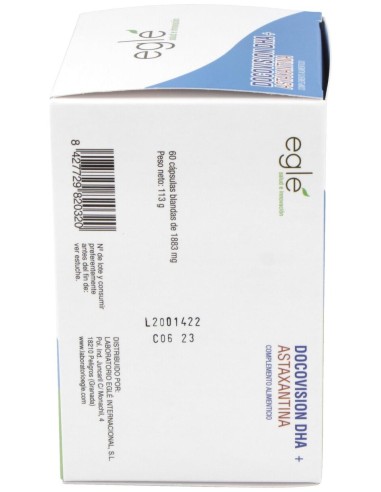 Eglé Docovision Dha + Astaxantina 60Caps