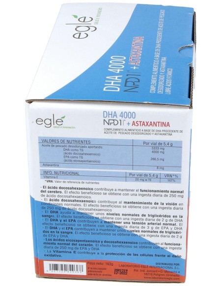 Eglé Dha 4000 Npd1 + Astaxantina 30X5Ml