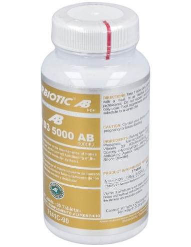 Airbiotic® Ab Vitamina D3 125Mg 90 Tabletas