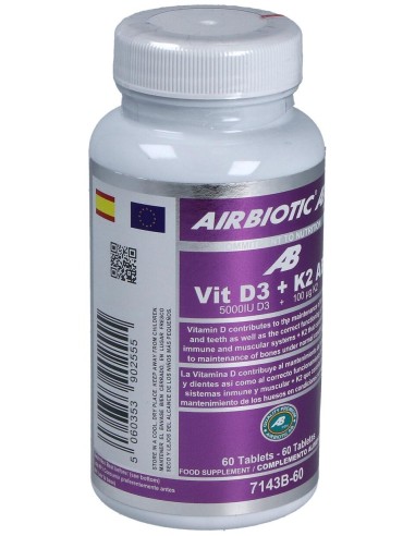 Airbiotic Vit D3 + K2 60Comp