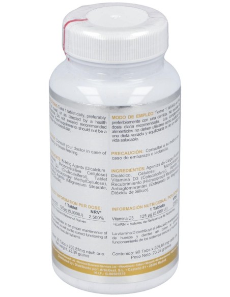Airbiotic® Ab Vitamina D3 125Mg 90 Tabletas