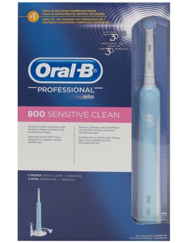 Oral-B Professional 800 Sensitive Clean Cepillo Eléctrico Recargable, 1 Ud