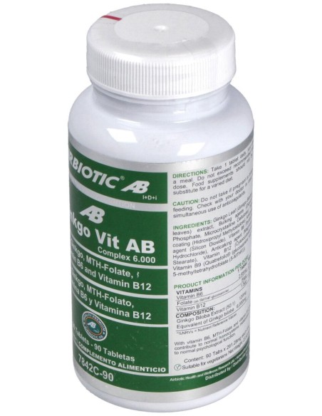Airbiotic Ginkgo-Vit Ab Complex 6.000 90 Tabletas