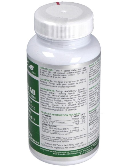 Airbiotic Ginkgo-Vit Ab Complex 6.000 90 Tabletas
