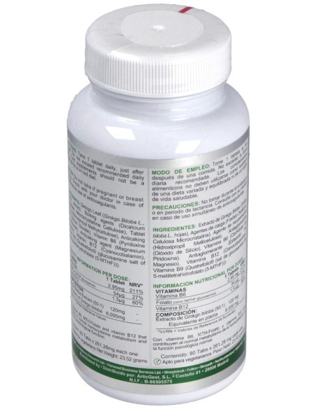 Airbiotic Ginkgo-Vit Ab Complex 6.000 90 Tabletas