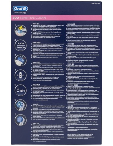 Oral-B Professional 800 Sensitive Clean Cepillo Eléctrico Recargable, 1 Ud
