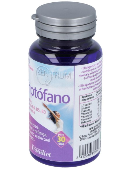 Zentrum Triptofano Magnesio Vit B6 B5 B3 Y Melatonina 60Comp