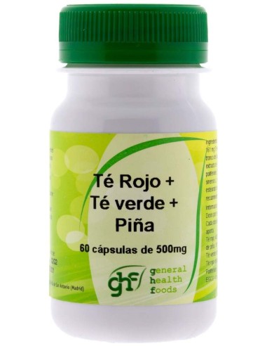 Ghf Té Verde + Té Rojo + Piña 500Mg 60Cáps