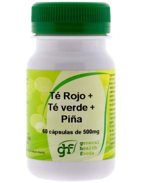 Ghf Té Verde + Té Rojo + Piña 500Mg 60Cáps