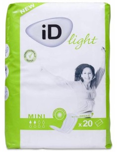 Id Light, Fresh Y Free Mini Compresa Para Incontinencia Ligera, 20 Uds