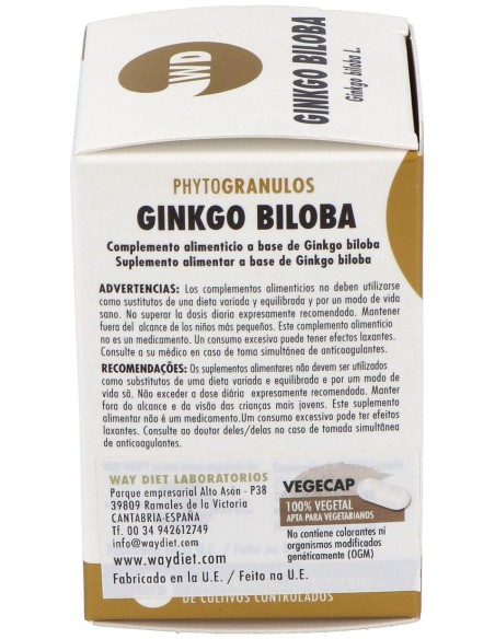 Waydiet Natural Ginko Biloba Phytogranulos 45Caps