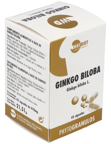Waydiet Natural Ginko Biloba Phytogranulos 45Caps