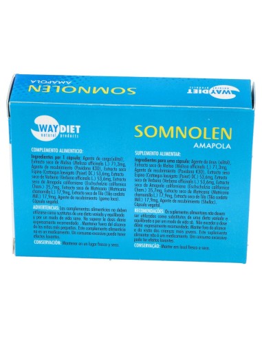 Waydiet Somnolem Amapola 30Caps