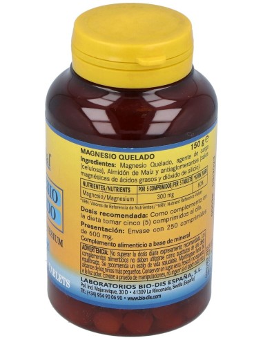 Nature Essential Magnesio Quelado 300Mg 250 Tableta