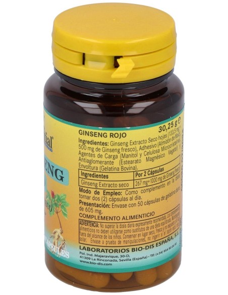 Nature Essential Ginseng Rouge 50 Cápsulas
